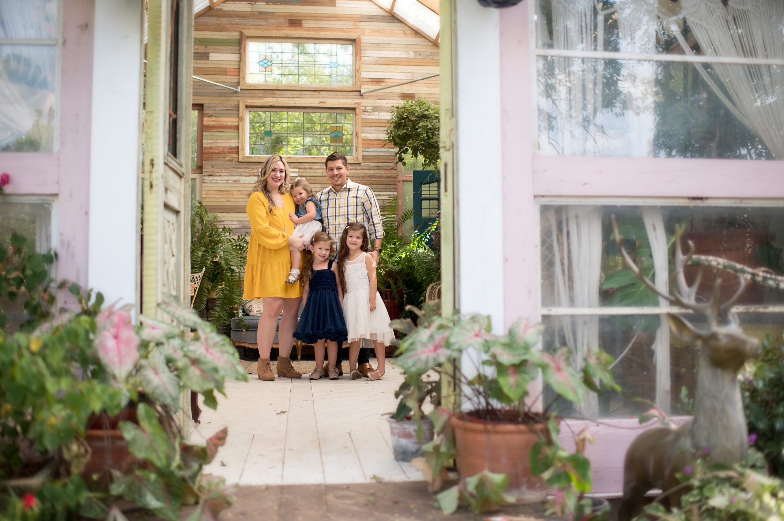 Greenhouse family portrait