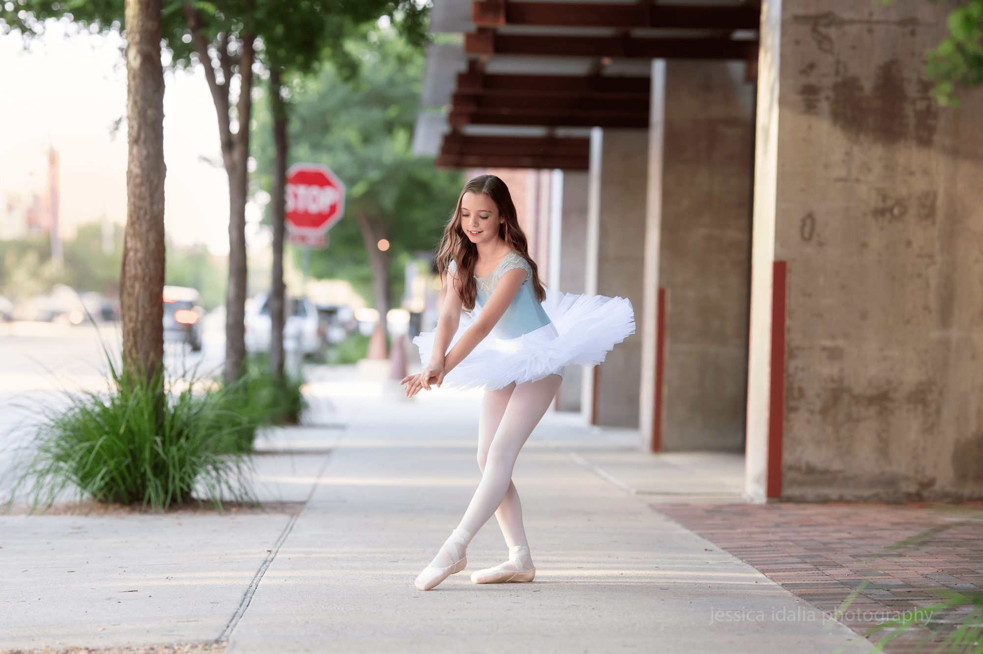 Ballerina Portrait downtown sidewalk