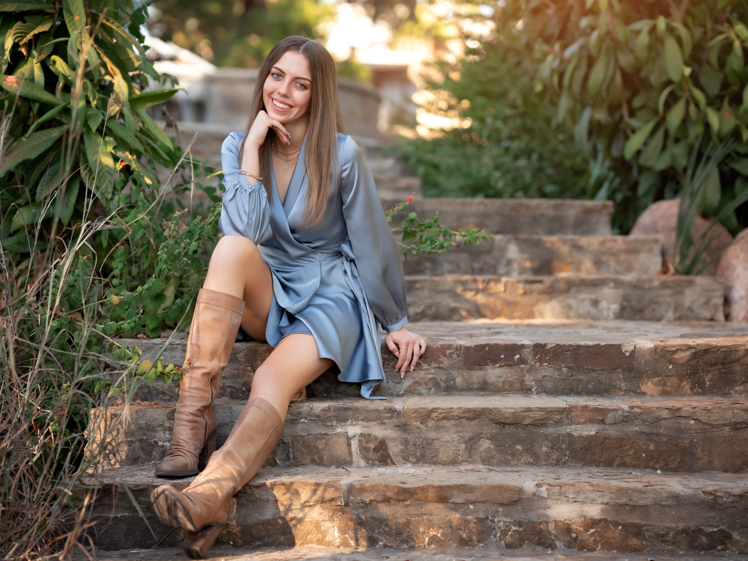 senior girl brown boots